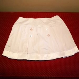 Small White Pleated Bolle Tennis Golf Skirt Skort